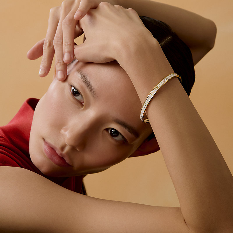 LaLaです！新品未使用！エルメス エナメルブレスレット ハート柄 エナメルブレスレット エクストラファン 《エルメス・フラッグシップ